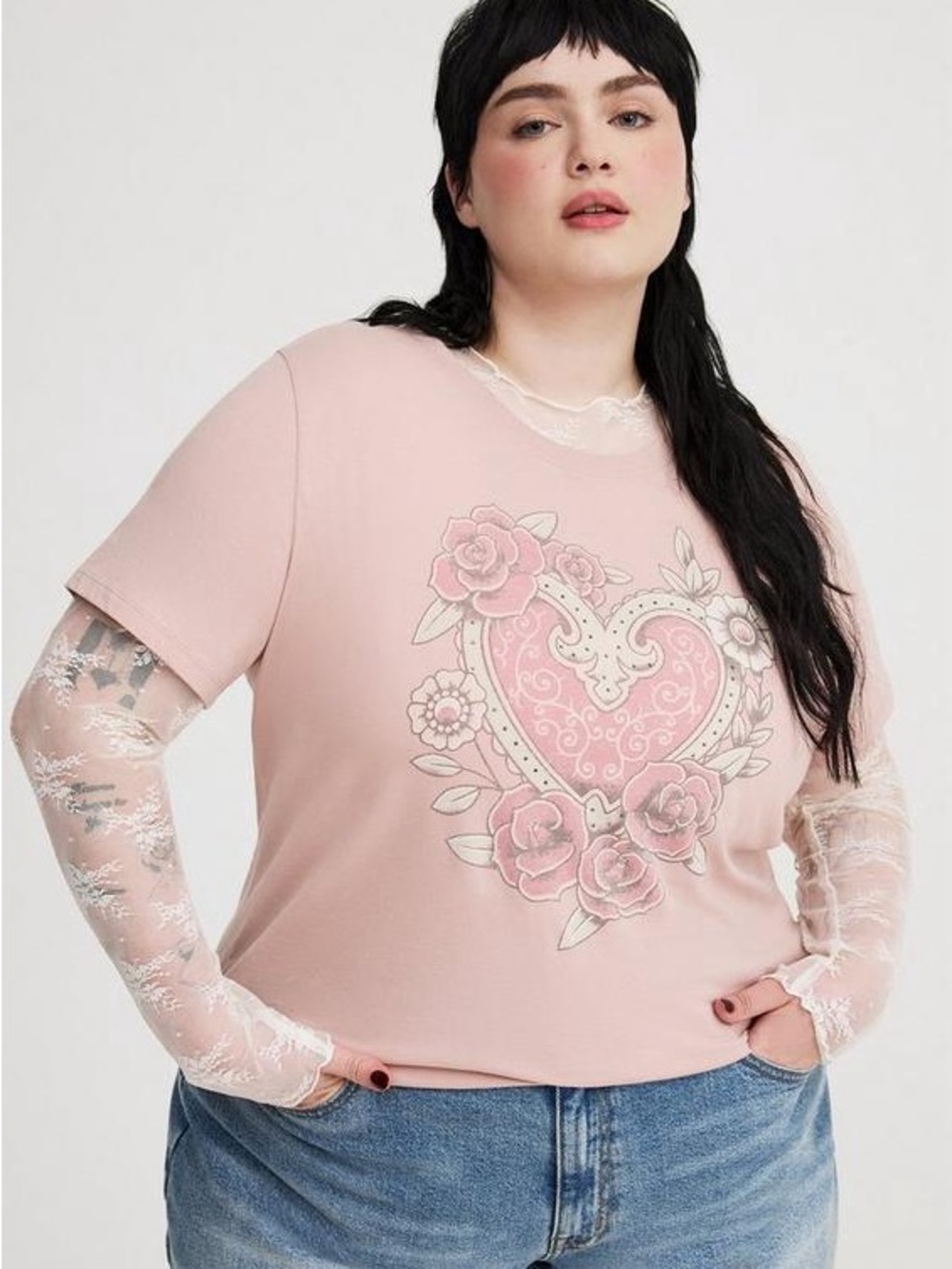 Torrid Blush Pink Western Shirt
